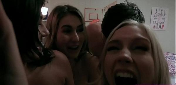  Three College babes fucked by two guys